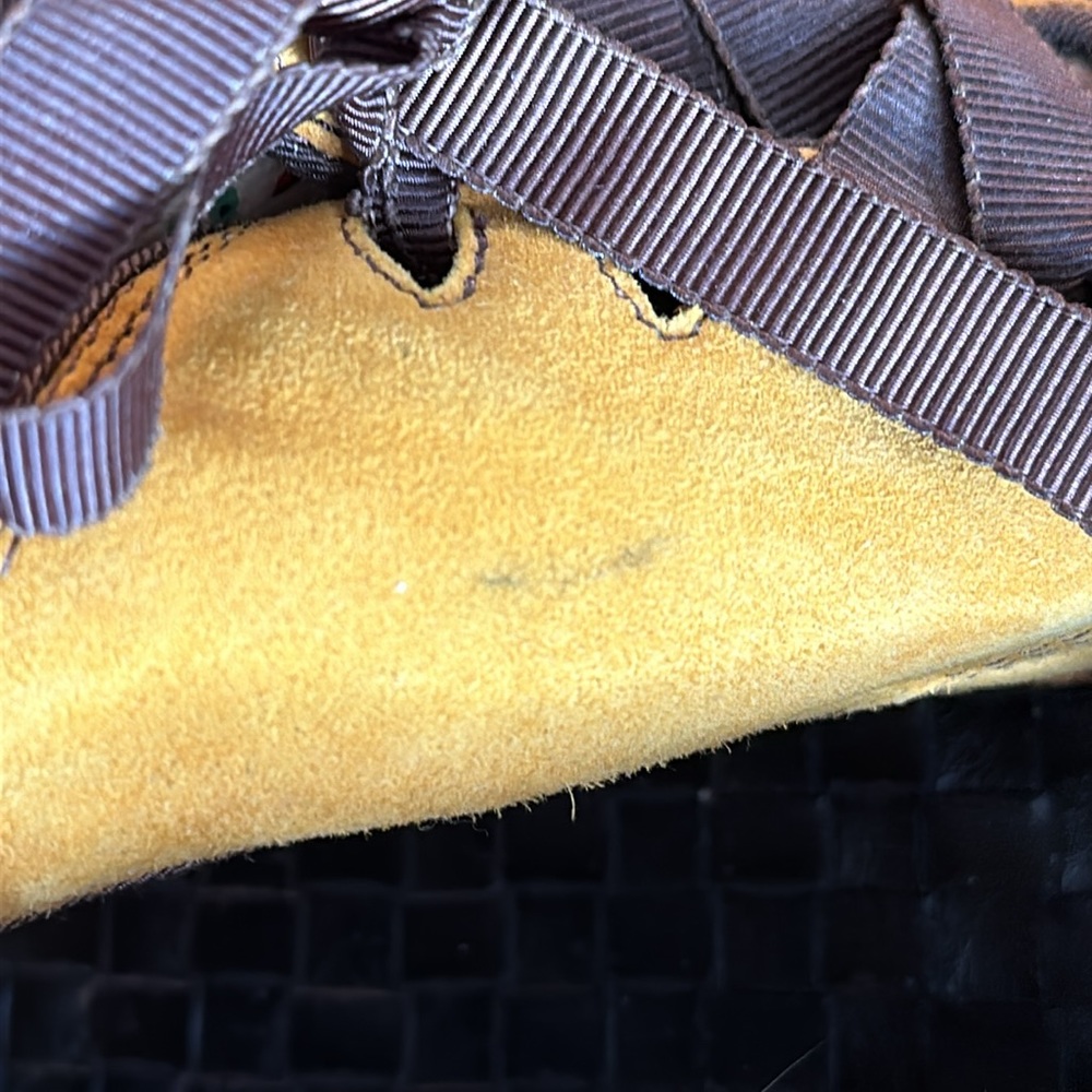 Miss L Fire vintage inspired mustard & brown suedes shoes size 41 - Picture 11 of 16